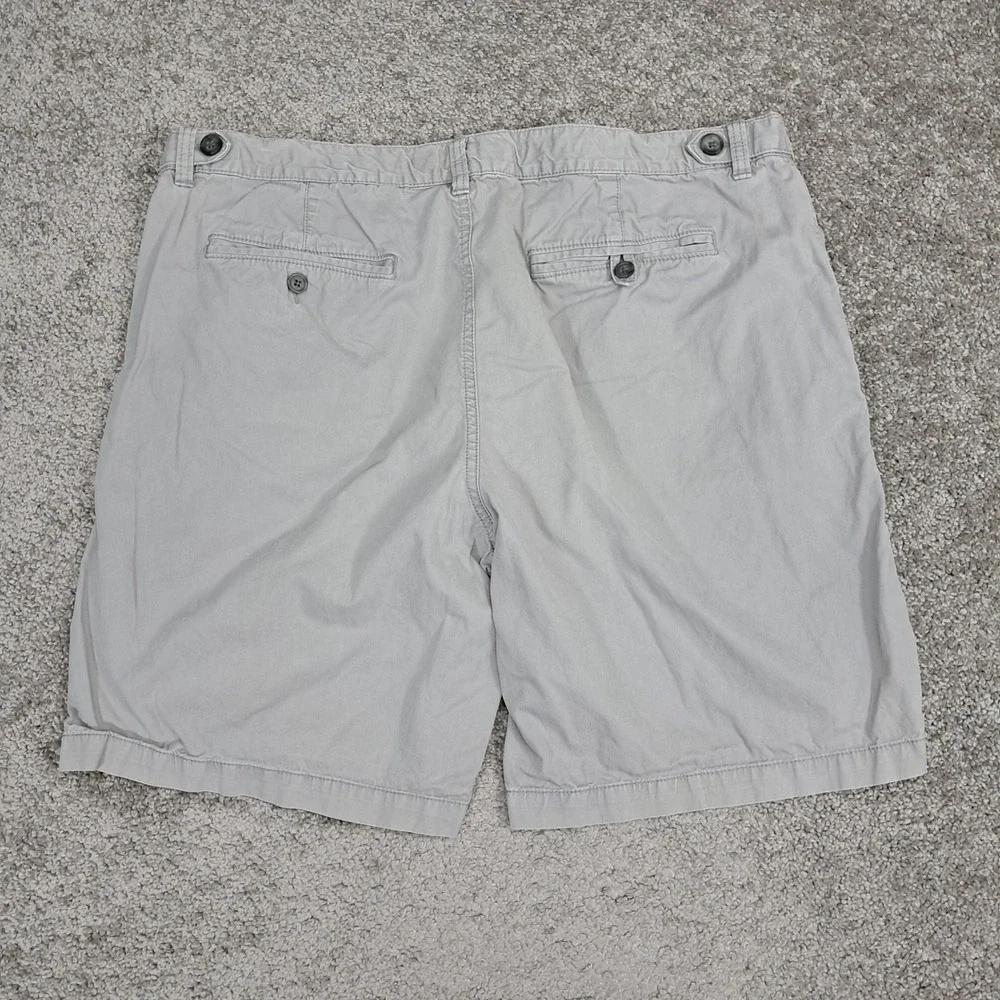 Marc‎ Anthony Mens Gray 100% Cotton Flat Front Chino Shorts Size 40